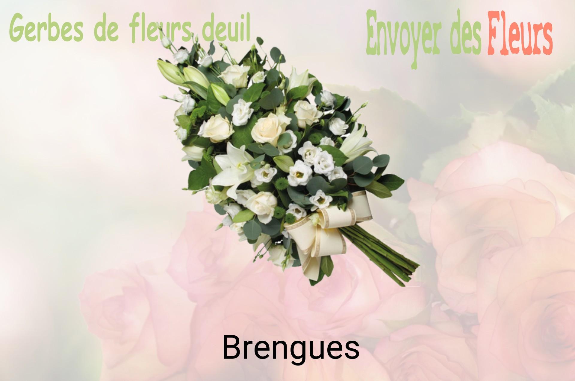 Gerbe de fleurs de deuil livrée à Brengues